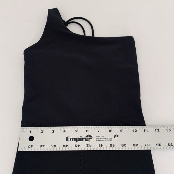 Abercrombie Fitch YPB SculptLux Romper XS One Shoulder Black Stretch Athletic - Picture 8 of 11